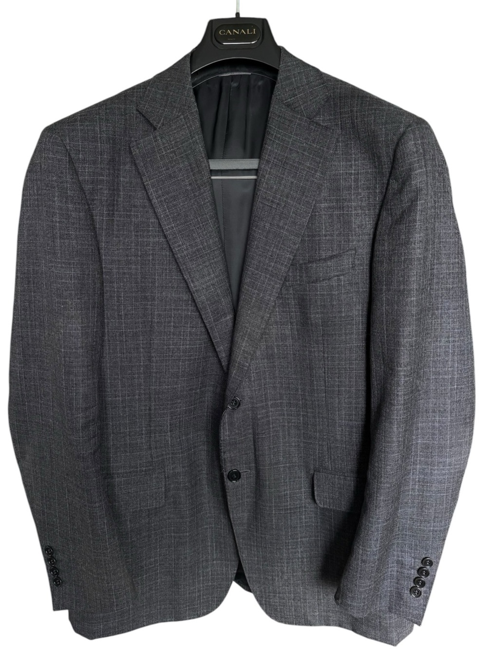 Canali 1934 Men’s 36R Gray Plaid Wool Sport Coat Blazer Made in Italy